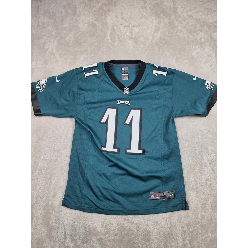 Nike‎ Carson Wentz Philadelphia Eagles Jersey Kids L 14/16 Green NFL On Field